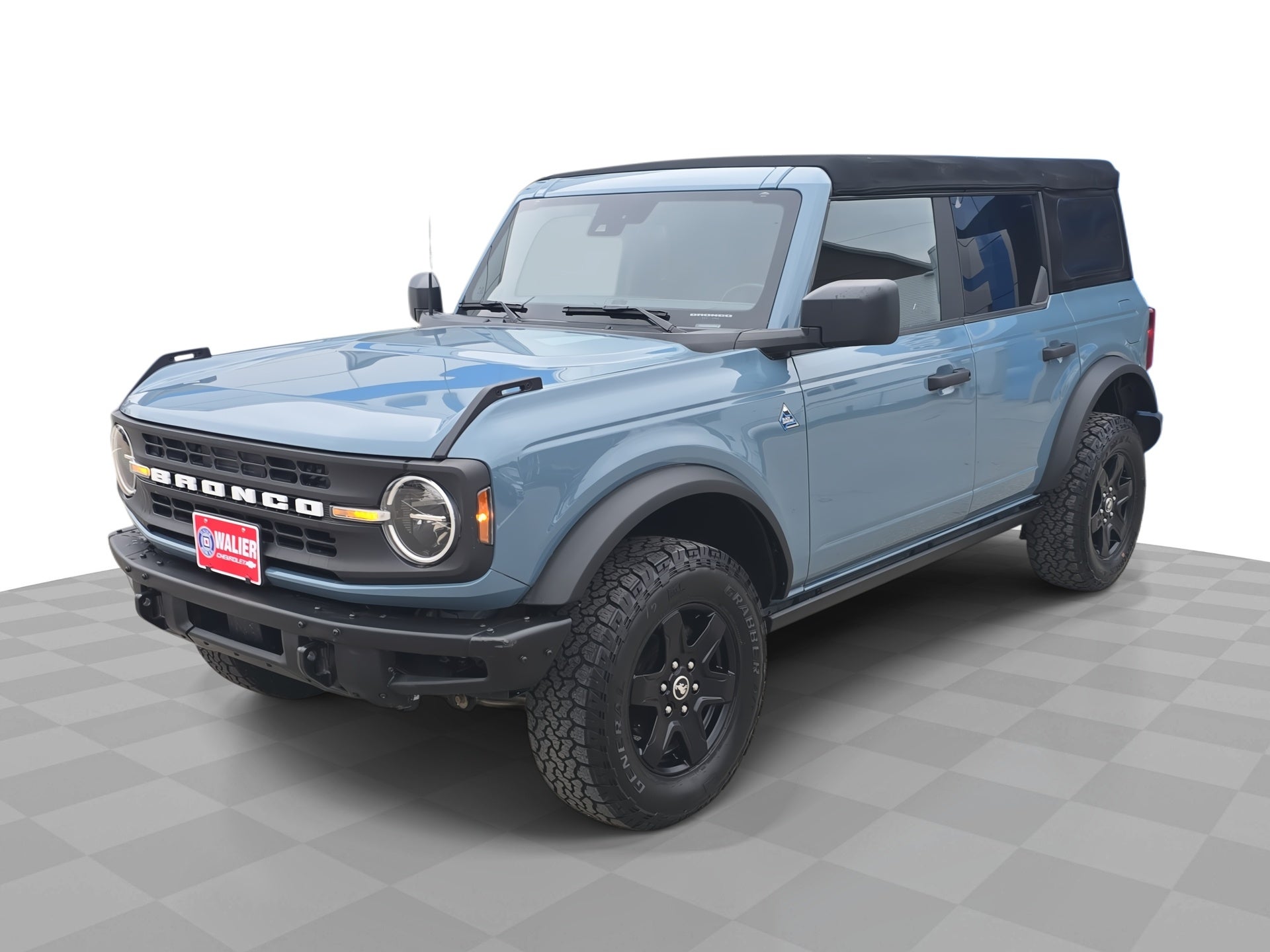2021 Ford Bronco Base in Blue — front three-quarter view