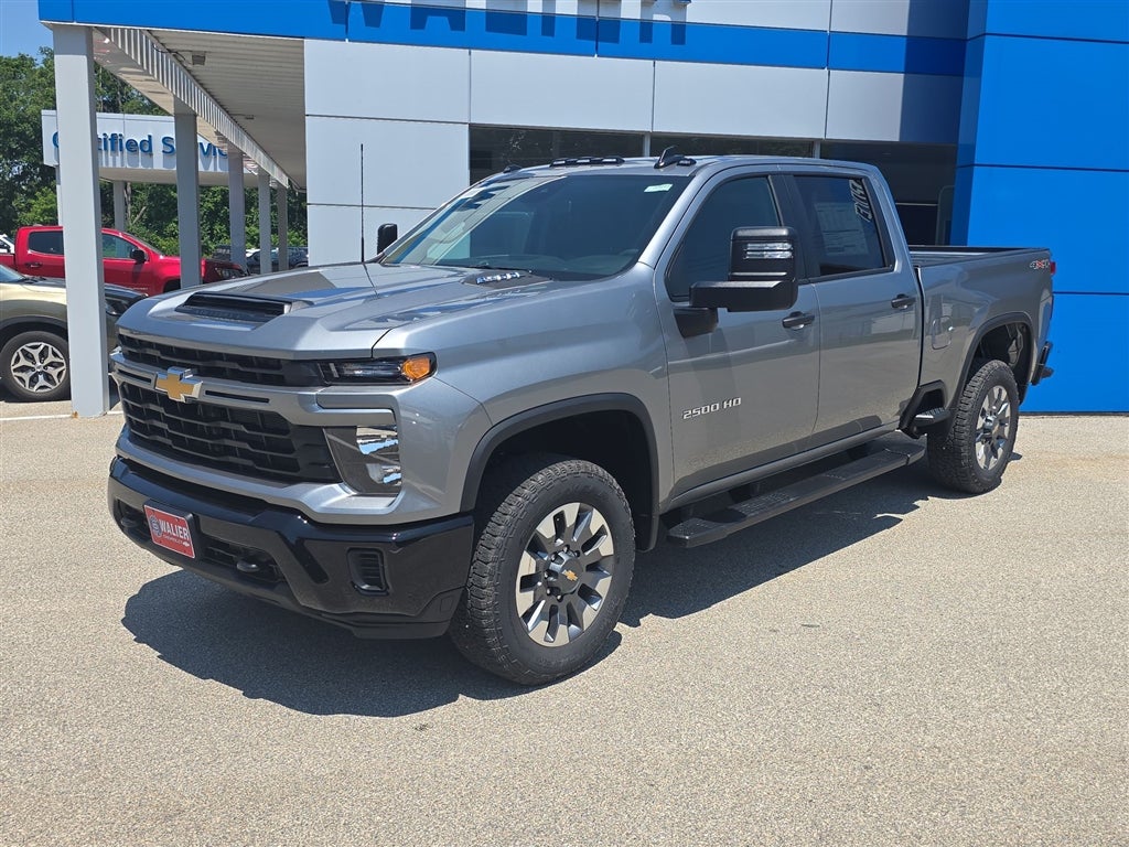 2026 Chevrolet Silverado 2500 HD Custom in Sterling Gray Metallic — front three-quarter view