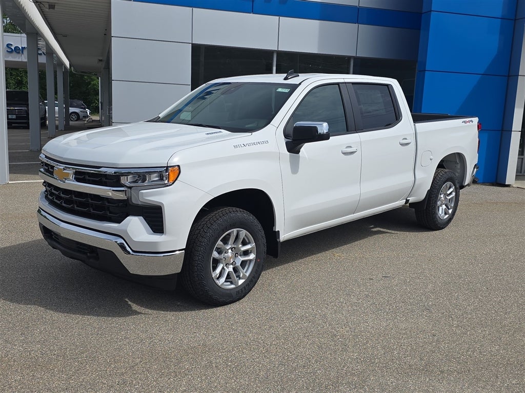 2026 Chevrolet Silverado 1500 LT (2FL) in Summit White — front three-quarter view