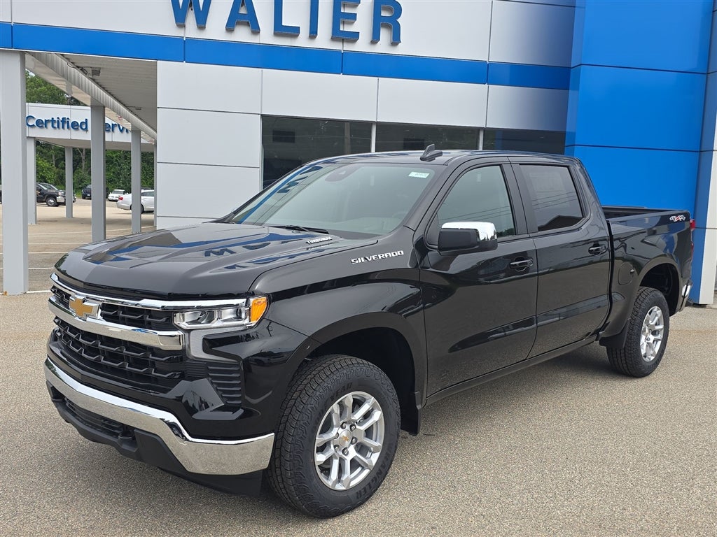 2026 Chevrolet Silverado 1500 LT (2FL) in Black — front three-quarter view