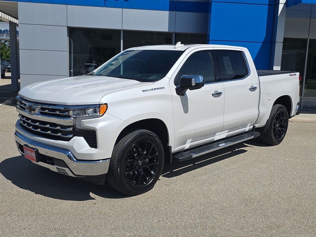 2025 Chevrolet Silverado 1500 LTZ in Iridescent Pearl Tricoat — front three-quarter view