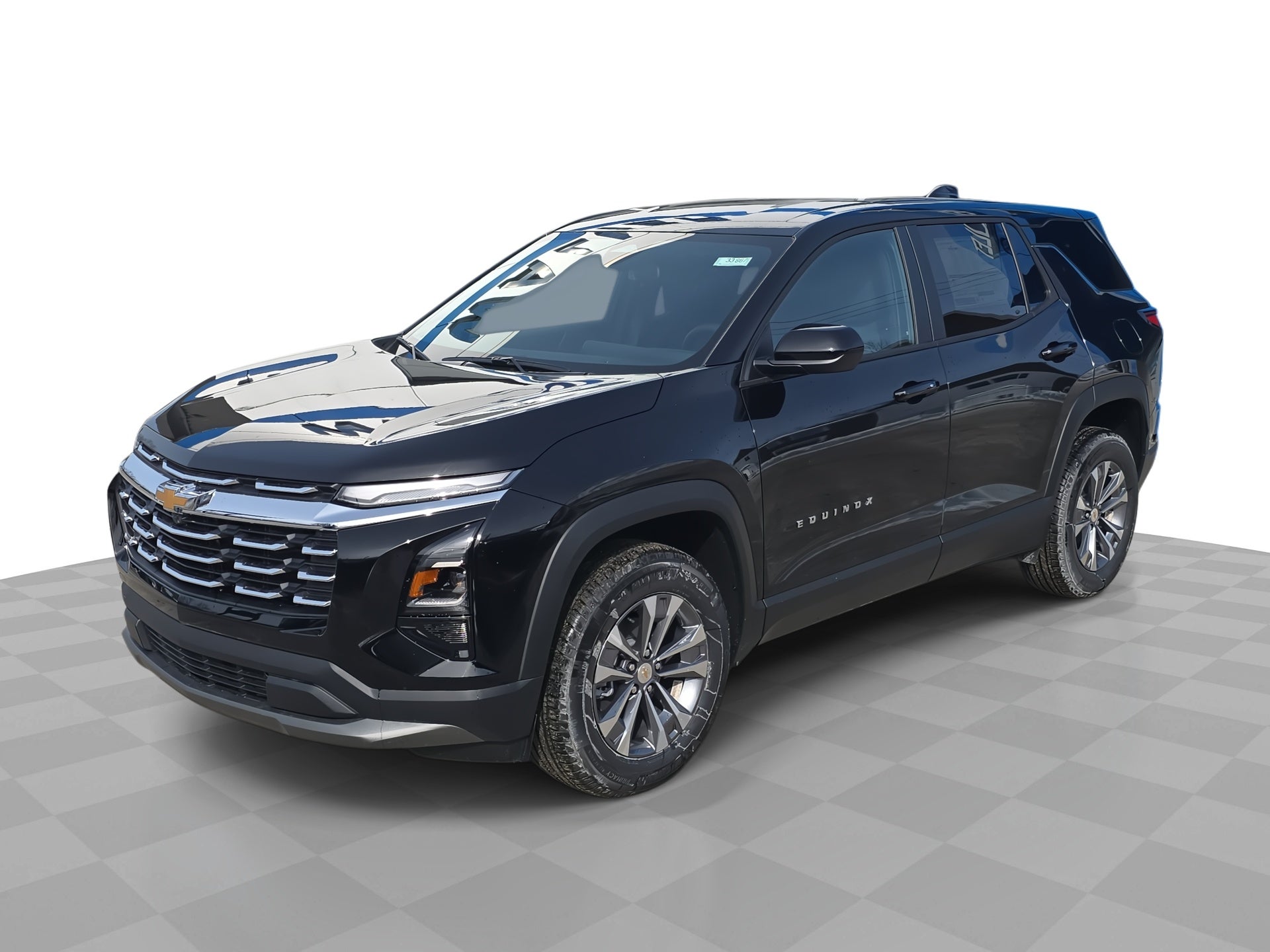 2026 Chevrolet Equinox LT in Mosaic Black Metallic — front three-quarter view